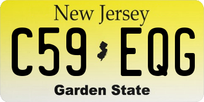 NJ license plate C59EQG