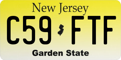 NJ license plate C59FTF