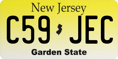 NJ license plate C59JEC