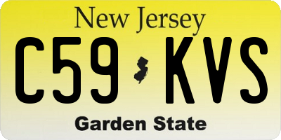 NJ license plate C59KVS