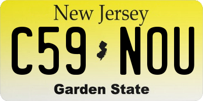 NJ license plate C59NOU