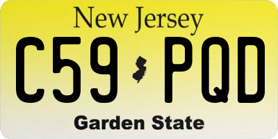 NJ license plate C59PQD