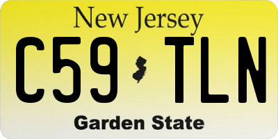 NJ license plate C59TLN