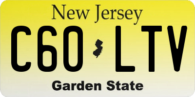 NJ license plate C60LTV