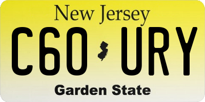 NJ license plate C60URY