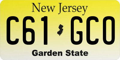 NJ license plate C61GCO