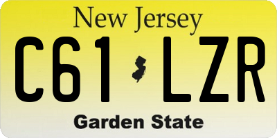 NJ license plate C61LZR