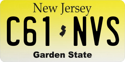 NJ license plate C61NVS