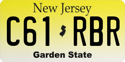 NJ license plate C61RBR