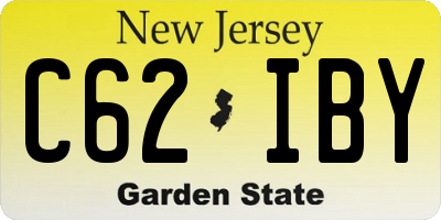 NJ license plate C62IBY