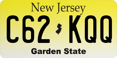 NJ license plate C62KQQ
