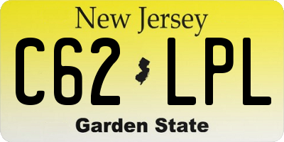 NJ license plate C62LPL