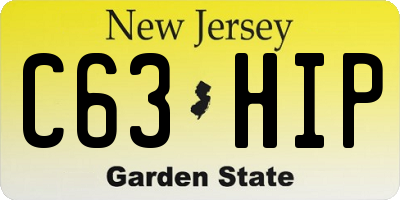 NJ license plate C63HIP