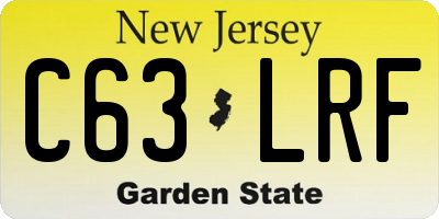NJ license plate C63LRF
