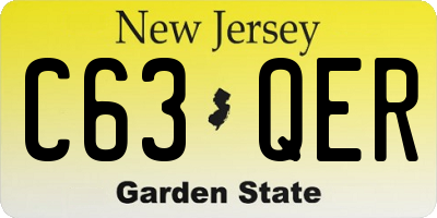 NJ license plate C63QER