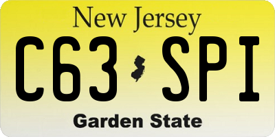 NJ license plate C63SPI