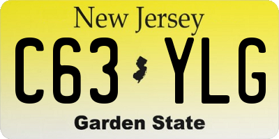 NJ license plate C63YLG
