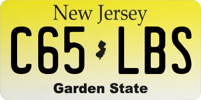 NJ license plate C65LBS