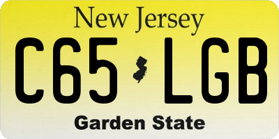 NJ license plate C65LGB