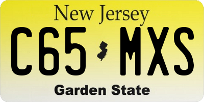 NJ license plate C65MXS
