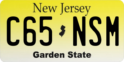 NJ license plate C65NSM