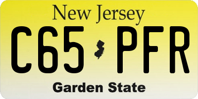 NJ license plate C65PFR