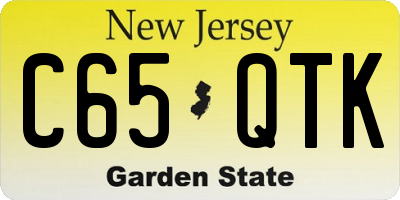 NJ license plate C65QTK