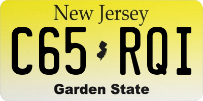 NJ license plate C65RQI