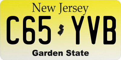 NJ license plate C65YVB
