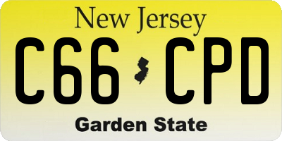 NJ license plate C66CPD