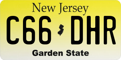 NJ license plate C66DHR