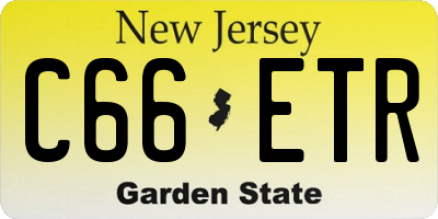 NJ license plate C66ETR