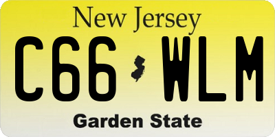 NJ license plate C66WLM