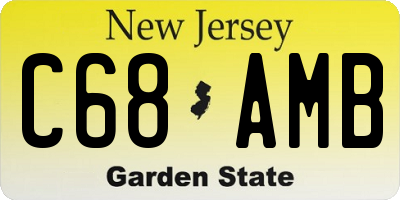 NJ license plate C68AMB