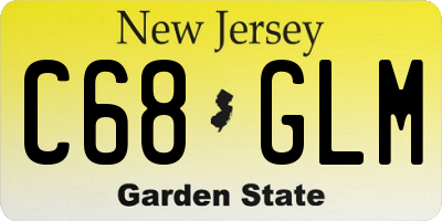 NJ license plate C68GLM