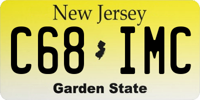 NJ license plate C68IMC