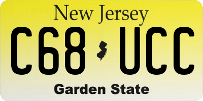 NJ license plate C68UCC