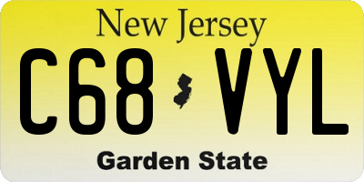 NJ license plate C68VYL