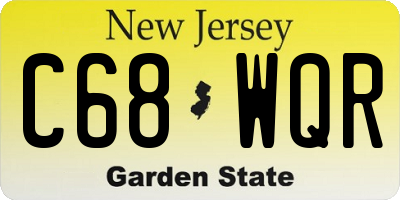 NJ license plate C68WQR