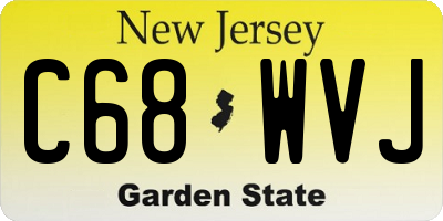 NJ license plate C68WVJ