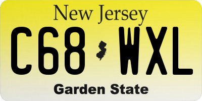 NJ license plate C68WXL