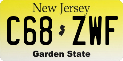 NJ license plate C68ZWF