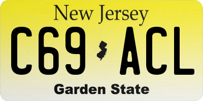 NJ license plate C69ACL