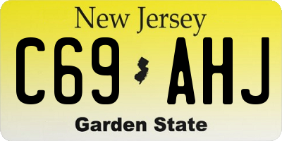 NJ license plate C69AHJ