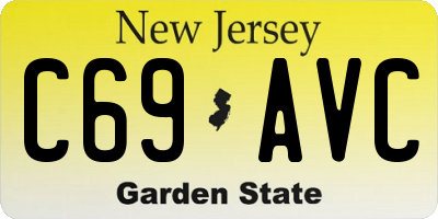 NJ license plate C69AVC
