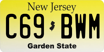 NJ license plate C69BWM