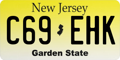 NJ license plate C69EHK