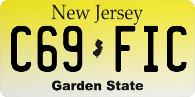 NJ license plate C69FIC