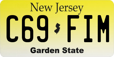 NJ license plate C69FIM