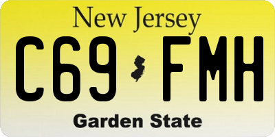 NJ license plate C69FMH